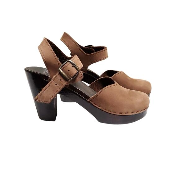 SVEN Mary Jane Clogs Mocha Mousse Sz 38 - Picture 1 of 12